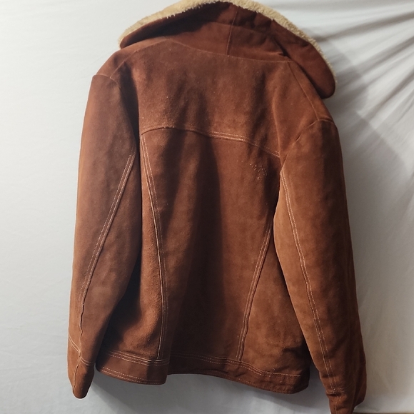 JCPenney Tan Shearling Lined Military Jacket Stranger Things Billy Malboro Man - Picture 14 of 15